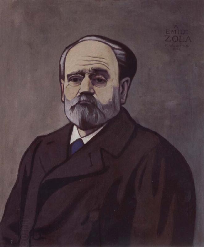 Felix Vallotton Portrait decoratif of Emile Zola oil painting picture